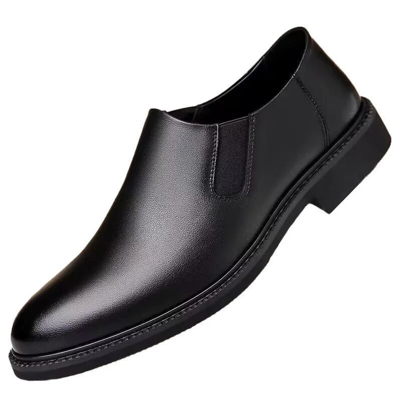 New Men's Leather Shoes Handmade High Quality Casual Oxford Business Work Shoes Black Coffee Lace-up Comfortable Man Shoes