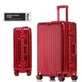 KLQDZMS German All Aluminum Magnesium Alloy Luggage 20 Inch Boarding Suitcase 28 Large Capacity Travel Business Leather Suitcase