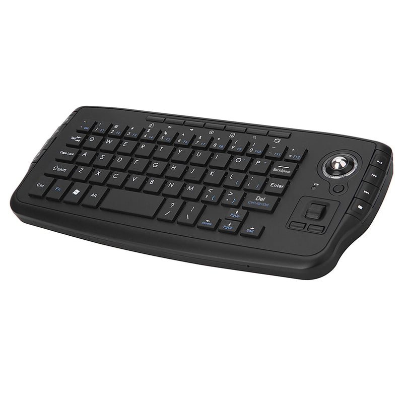 E30 2.4GHz Wireless Keyboard with Trackball Mouse Scroll Wheel Remote Control for Android TV BOX Smart TV PC Notebook Silver