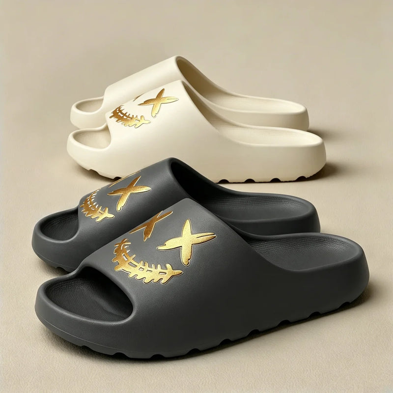 Women's Slippers Non-Slip Slides Summer Fashion Slippers Women's Sandals Outdoor Indoor Shoes Men Slides Casual Thick-sole EVA