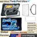 8849 Tank Pad Ultra Unihertz Rugged Tablet with Projector 260 Lumens 1080P 23400mAh 5G Android15 Wifi 6 32+512GB Dimensity 8200