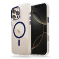 Luxury Magnetic Transparent Phone Case for iPhone 16 12 13 14 15 Pro Max for Magsafe Wireless Charge Shockproof Clear Cover