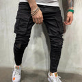 New Jeans Men Pants Wash Solid Color Multi Pockets Denim | SAMAG