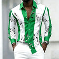 Men's collared shirt with creative musical note print | SAMAG