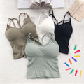 Women Cotton Lingerie Push Up Bra Sexy V Neck Tube Top Fashion Solid Color Underwear Female Soft Brassreie With Chest Pad
