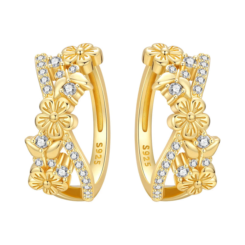 Orstarry S925 Sterling Silver 18k Gold Modern Square Earrings Hoop Earrings For Women Jewelry Original Trendy Anniversary Gifts