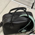 2025 new high-end first-layer cowhide bowling bag large-capacity commuter portable shoulder messenger Boston bag