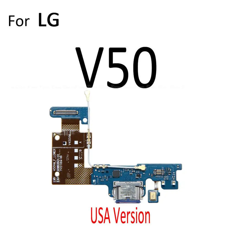 Power Charger Dock USB Charging Port Plug Board With Mic Flex Cable For LG V30 V30S Plus V35 V40 V50 V50S V60 ThinQ 5G