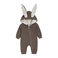 0-18M Newborn Baby Boys Girls Rompers Cotton Cartoon Bunny 3D Rabbit Ear Hoodie Overall Toddler Jumpsuit Infant Carnival Costume