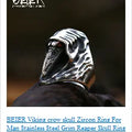 BEIER Stainless steel Cool Unique Black Stone Ring Titanium Steel Retro Old Totem Jewelry For Man Factory Price Sale BR8-334