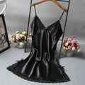 Lingerie Sexy for Women Silk Satin Lace Ladies Nightwear Sleepwear Skirt Nightdress