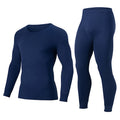 2-piece Autumn And Winter Men's Solid Color Simple and Versatile Round Neck Warm Underwear Set Comfortable Youth Home Clothes