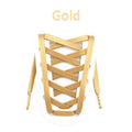 Luxury Faux Leather Shoelaces Gold Silver Flat Rope Shoelace Metal HeadSneakers Casual Shoes Laces 80/100/120/140/160cm 1Pair