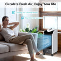 Windowless Swamp Cooler Fan Humidifier 3 Modes 3 Speeds 2 Ice Boxes 7.5h Timer Quiet Portable Bedroom Living Room Office Custom