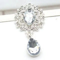 New 25 * 45 mm Alloy Flower Board Rhinestone Pendant DIY - View 15 | SAMAG