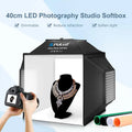 PULUZ 40cm Folding 72W 5500K Studio Shooting Tent Soft Box Photography Lighting Kit with 4 Colors Backdrops LED Photo Softbox