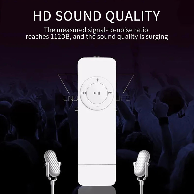 2024 Mini MP3 Player USB in-line Card U Disk MP3 Player USB 2.0 Lossless Sound Music Media Player Support Micro TF Card(No Card)