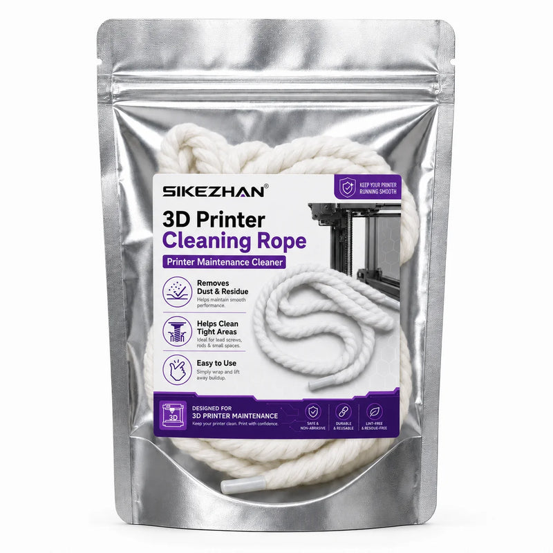 Premium 3D Printer Guide Rail Cleaning Rope, Lint-Free Cotton Thread Cord for Lead Screws Smooth Rods Axis Maintenance Device