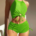 Summer Black Swimsuits Tankini Set Female Swimwear Sports | SAMAG