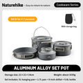 Naturehike Camping Cookware Kit Outdoor Frying Pan Portable Kettle Foldable Picnic Tableware Kitchen Utensils Cooking Utensils