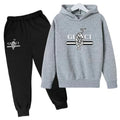 Hooded Sweatshirt + Pants - casual Sports Outfit - letter - View 5 | SAMAG