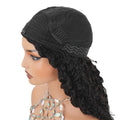 Burmese Curly Half Wig Human Hair 3 In 1 Seamless Flip Over Wigs Human Hair with Drawstring 250% Density Full Machine Made Headband Wig Beginner Friendly