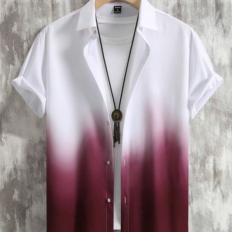 Men's Shirt Gradient Design Graphic 3D Print Summer | SAMAG