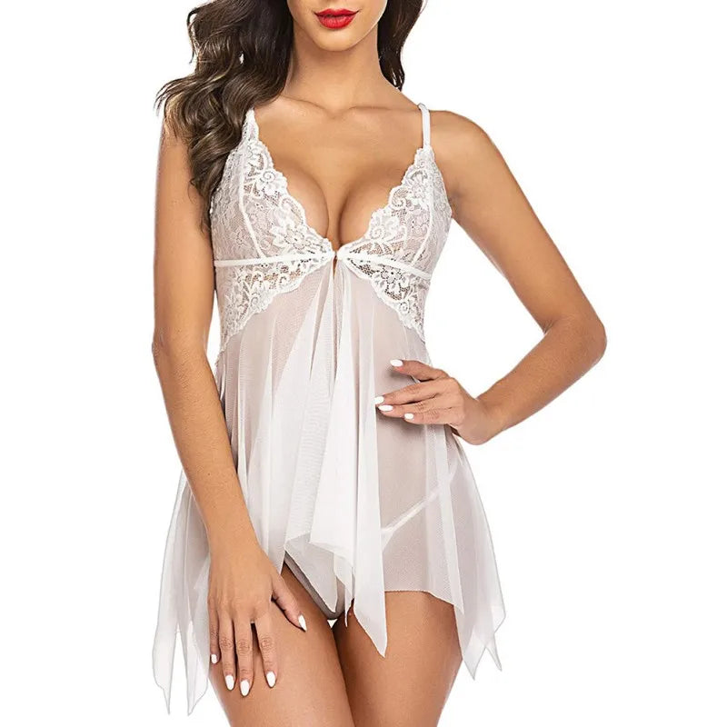 Hot Sexy Woman Lingerie Babydoll Mini Tube Dress Lingerie Costume Role Play Sexy Lingerie Cosplay Porno Costumes Lace Sexy Dress