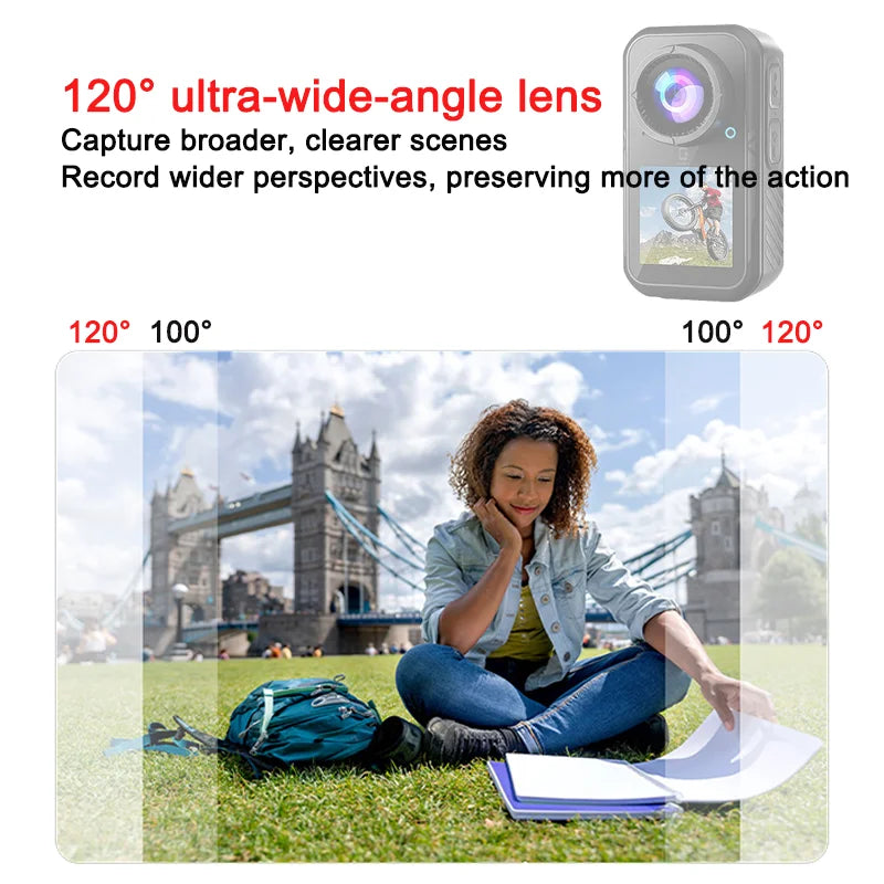 5K Action Camera Image Stabilization 4K60fps Magnetic Pocket Cam Dual-screen Waterproof Bodycam Sport Helmet Video Recorder Vlog