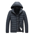 2026 New Men's Lightweight Padded Jacket Hooded Zip-up Parka Male Cotton Down Warm Demi-season Autumn Spring Warm Big Size Coat