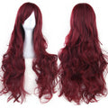 Soowee Curly Long Synthetic Hair Green Wig Hairpiece Pink Black Party Hair Cosplay Wigs for Women
