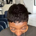 Sale Human Hair Wig Short Straight Human Hair Wigs Pixie Cut Straight Short Bob Wigs For Women  Brazilian Human Hair Machine