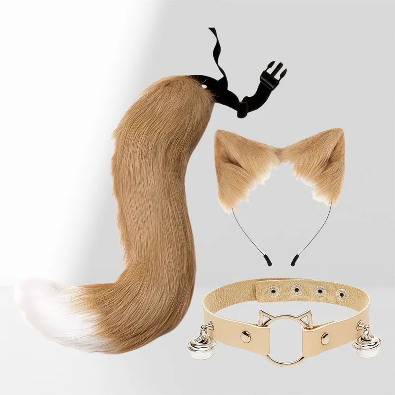 Sexy Temptation Festival Party Role Playing Toys Cat Ears and Tail Set Fox Catwoman Accessories Headbands Uniform Temptation