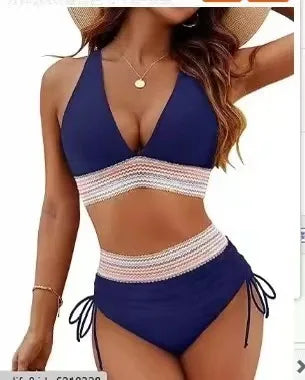 Women's Shoulder High Waist Split Bikini Swimwear | SAMAG