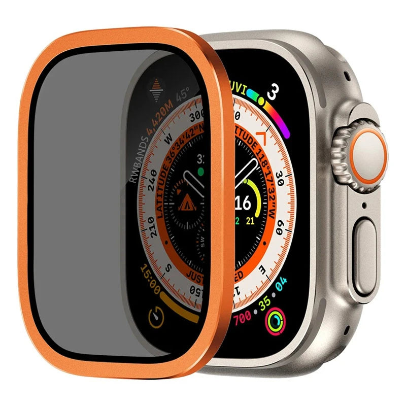 HD/privacy Anti-Scratch Screen Protectorfor Apple Watch Ultra 2 49mm Aluminium Alloy Case+Tempered Glass iWatch Ultra 49mm Film
