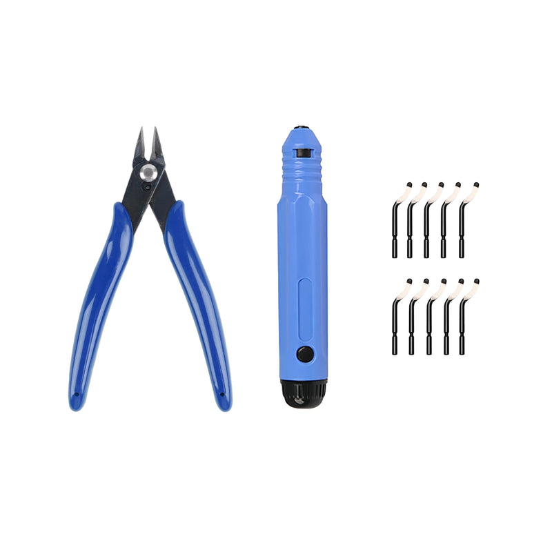 3D Printer Tool Kit Deburring Trimming Tool Scraper Cleaning Needle File Tweezers Pliers Basic Deburring Tools DIY Printer Parts