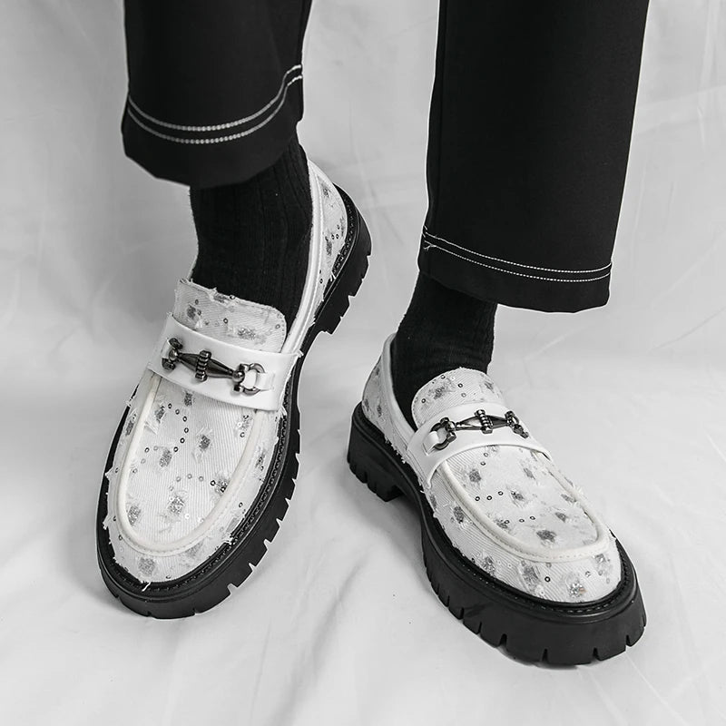 Hot selling thick soled men's shoes Trendy brand designer style Outdoor fashion street walking Daily Young Work Shoes 38-46