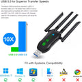 WiFi 5 Wireless Network Card 1300M Dual Band 2.4G&5GHz USB 3.0 High - Speed Adapter Driver Free For - Visuel 3 | SAMAG