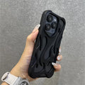 Fashion Matte Hollowed Flame Case For iPhone 15 14 Plus 13 12 16 Pro Max Creative Heat Dissipation Soft Frosted Shockproof Cover