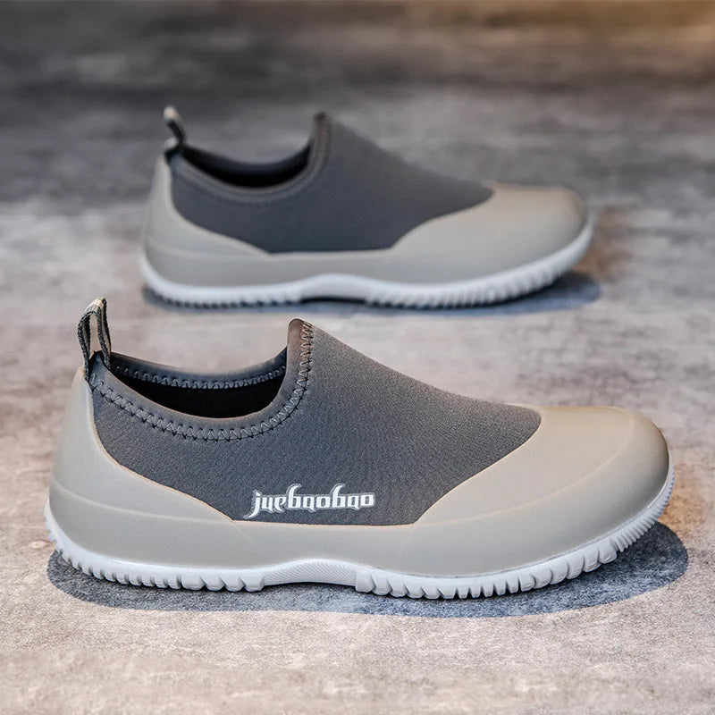 Fashionable Men's Shallow Mouth Anti-slip Rain Boots Short Tube Waterproof Rain Boots Fishing Spring Summer Autumn Rubber Shoes