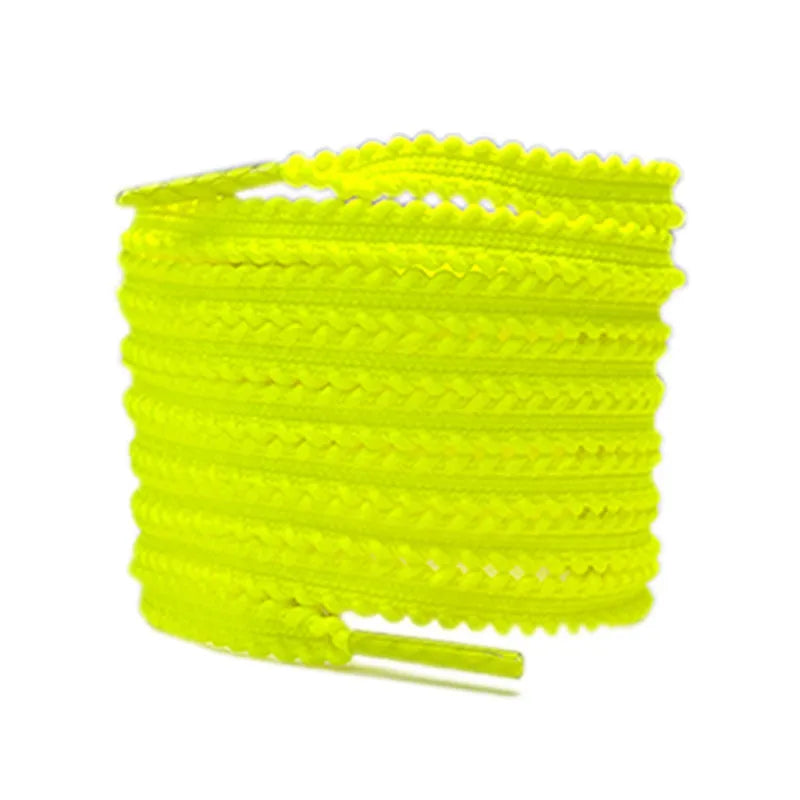 Multicolor Track Anti-slip Serrated Shoelaces Canvas Black White Runing Shoes laces Women Men Sport Casual Net Shoes Shoelaces