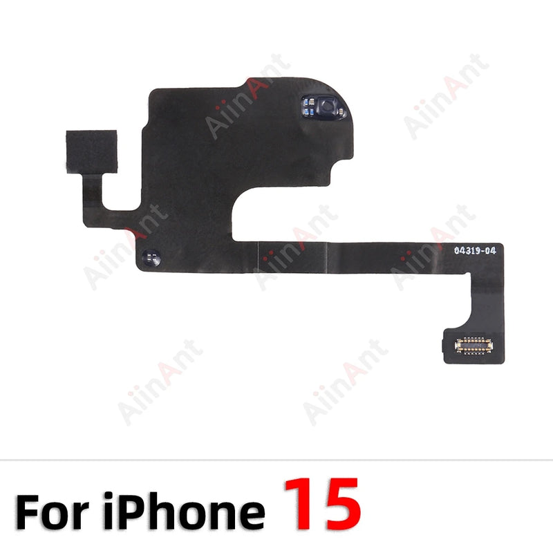 AiinAnt Phone Top Sound Ear Earpiece Speaker Proximity Light Sensor Flex Cable For iPhone 12 13 14 15 Pro Max Plus