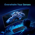 KTC 32 inch 240Hz Curved Gaming Monitor 1500R 1080P 125% sRGB 1ms, Freesync/G-sync HDR10,HDMI/DP/USB Ports VESA,Tilt Adjustable,