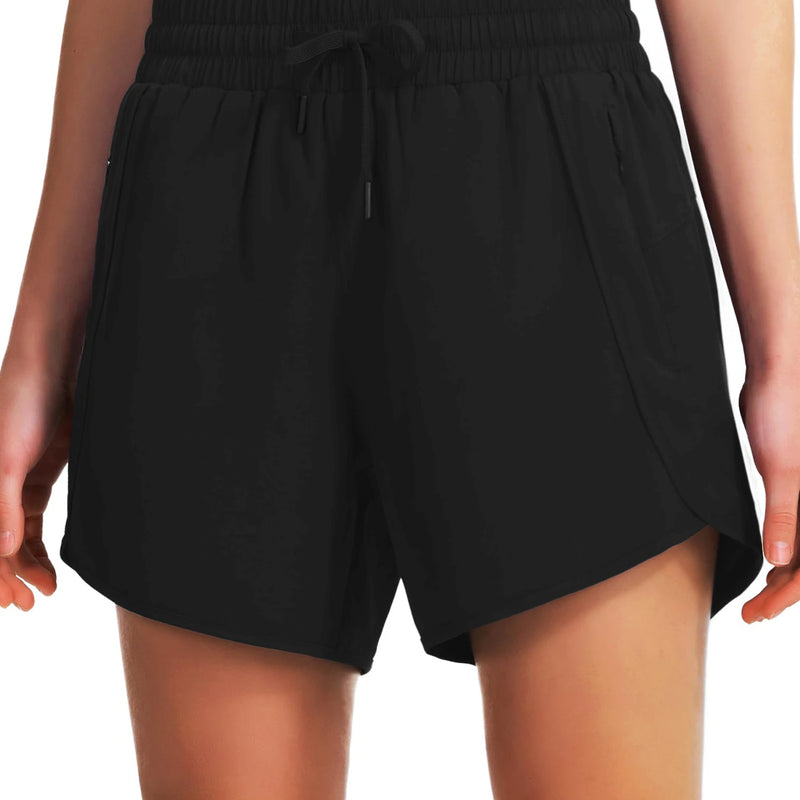 New women's casual sportswear sports running shorts quick-drying lightweight fitness shorts with zipper sports shorts