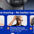 Kensen S32 Electric Head Shaver for Men 7D Floating Cutter USB-C Rechargeable 8100/8500 RPM IPX6 Waterproof Magnetic Head Razor