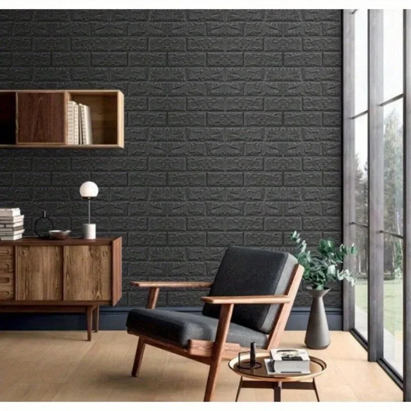 Self-adhesive Wallpaper 3D Wall Stickers Brick Waterproof TV Backdrop Home Wall Decoration Waterproof Wall Decals 70*200cm