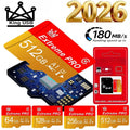 100% Original 2Micro TF SD Card High Speed Memory Card TB MIni Micro TF SD Cards 512GB 256GB 128GB 64GB SD TF Flash Cards For XI