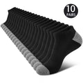 10 Pairs Men Ankle Socks Reinforced Gray Toe Heel | SAMAG