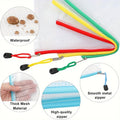 5-24pcs Mesh Zipper Bags Puzzle Bags With Zipper For Classrooms, A4 Chessboard Game Storage And School Office Supplies