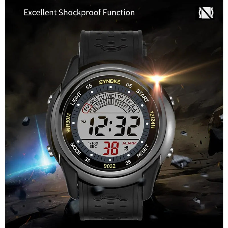 SYNOKE Electronic Watch For Mans Sport Multifunction Waterproof Luminous LED Digital Boy Student Fashion - Visuel 4 | SAMAG